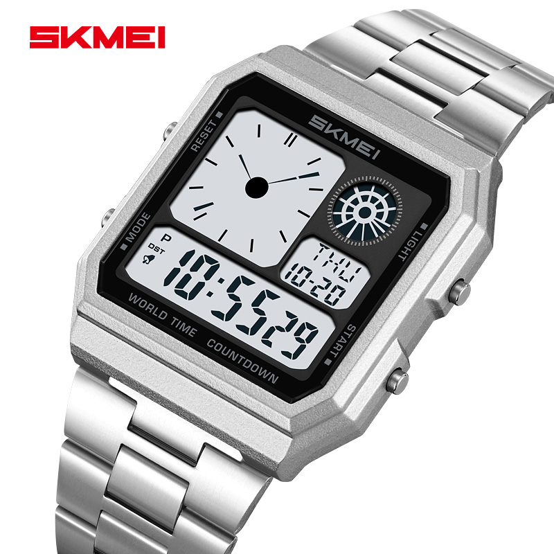Outdoor Lighting Strip - SKMEI 2353 Stainless Steel Strip Wristwatches