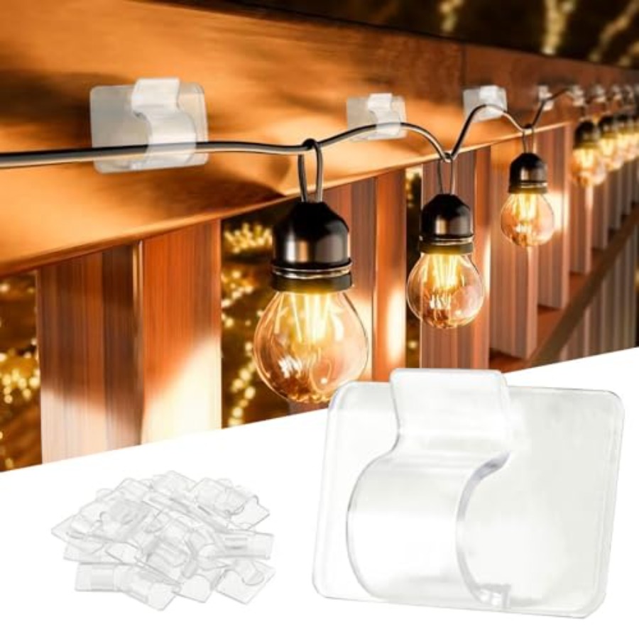 Outdoor Lighting Strip - Hooks for Outdoor String Lights Clips,