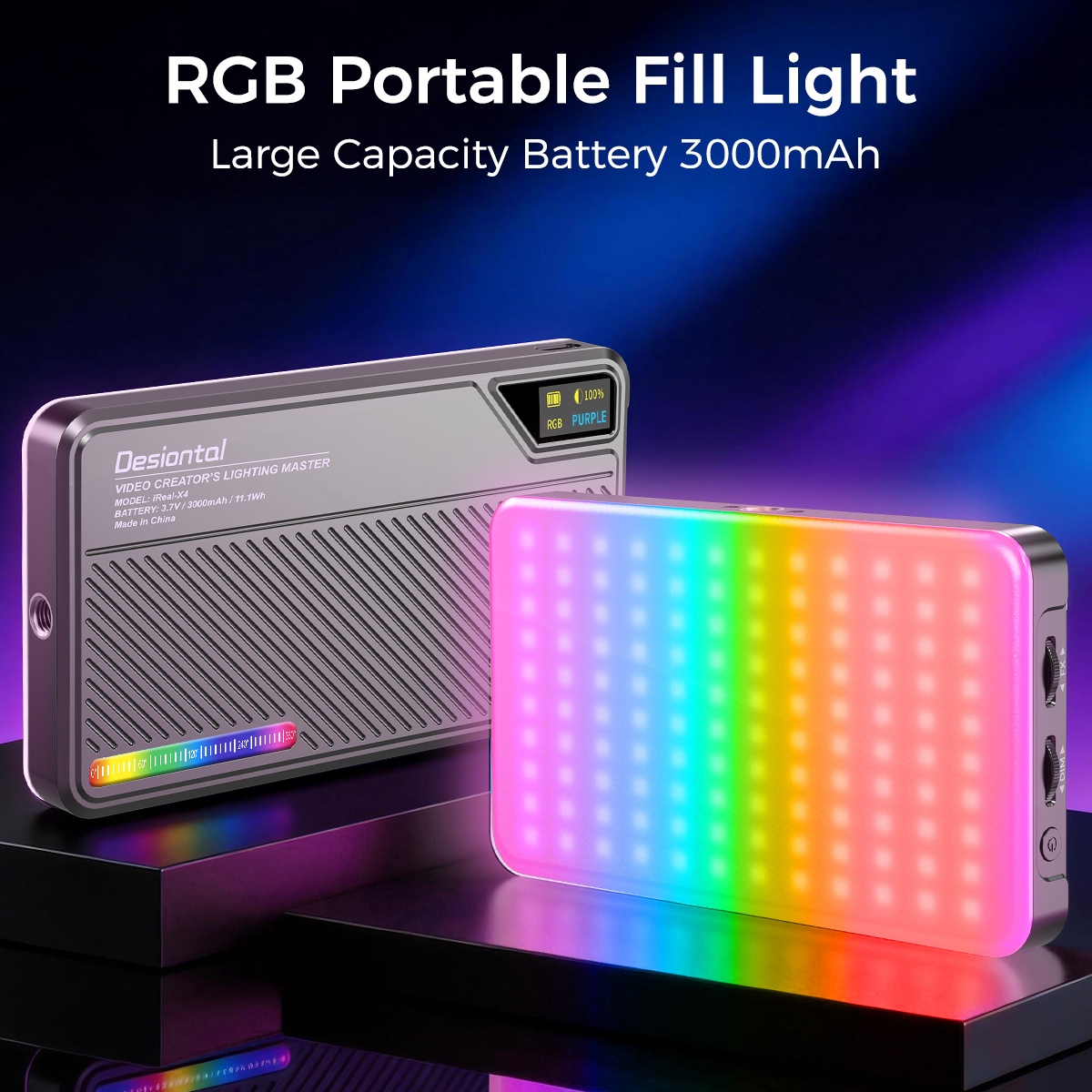 Outdoor Lighting Video Shooting - IReal X4 X3 Video Light RGB