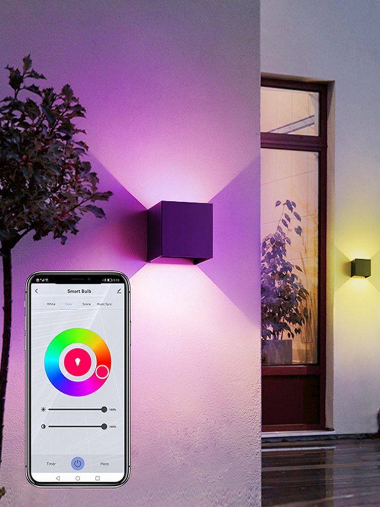Outdoor Lighting Zigbee - Tuya Smart WiFi LED Cube Wall