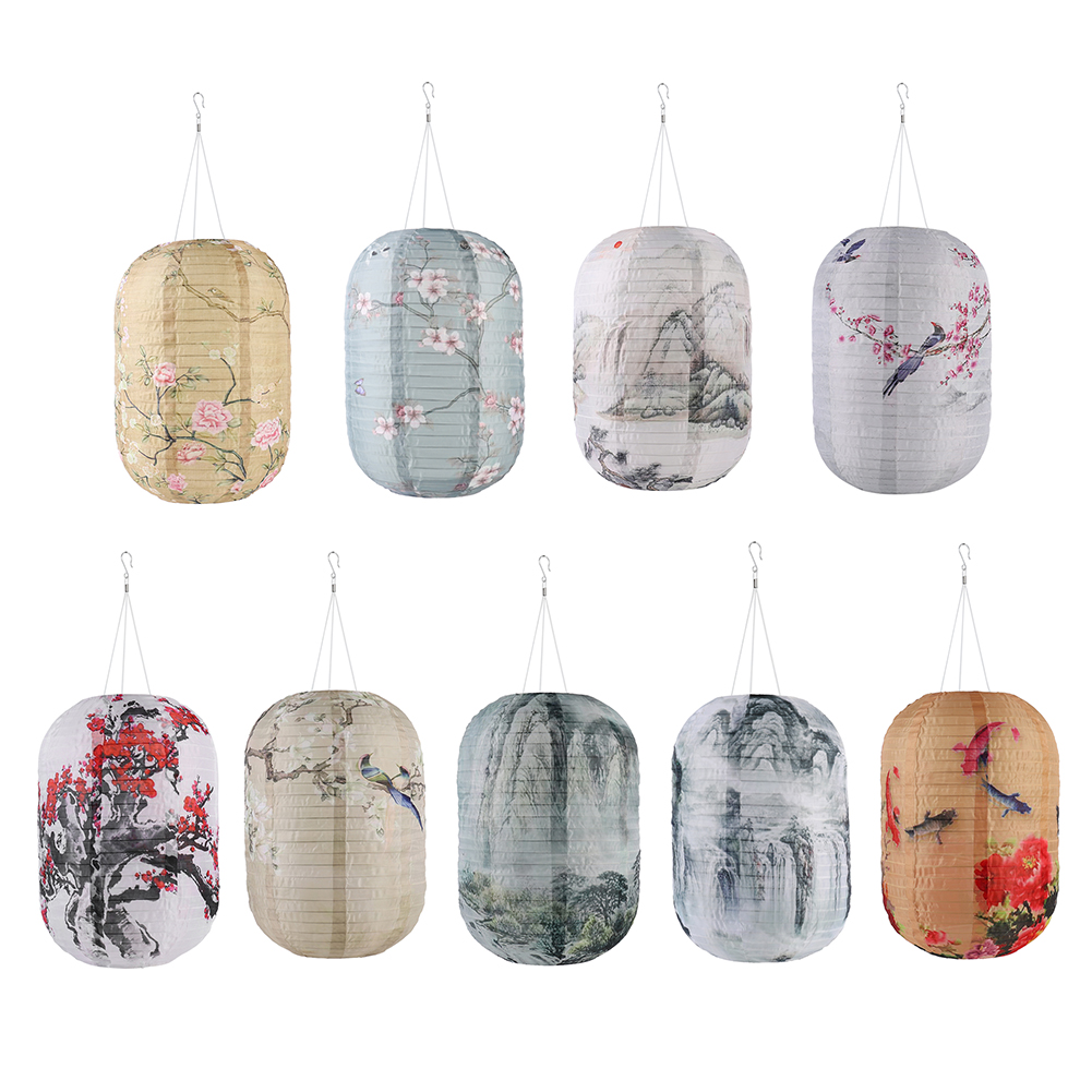 Outdoor Lighting Year Round - Solar Print Hanging Lantern IP65 Waterproof