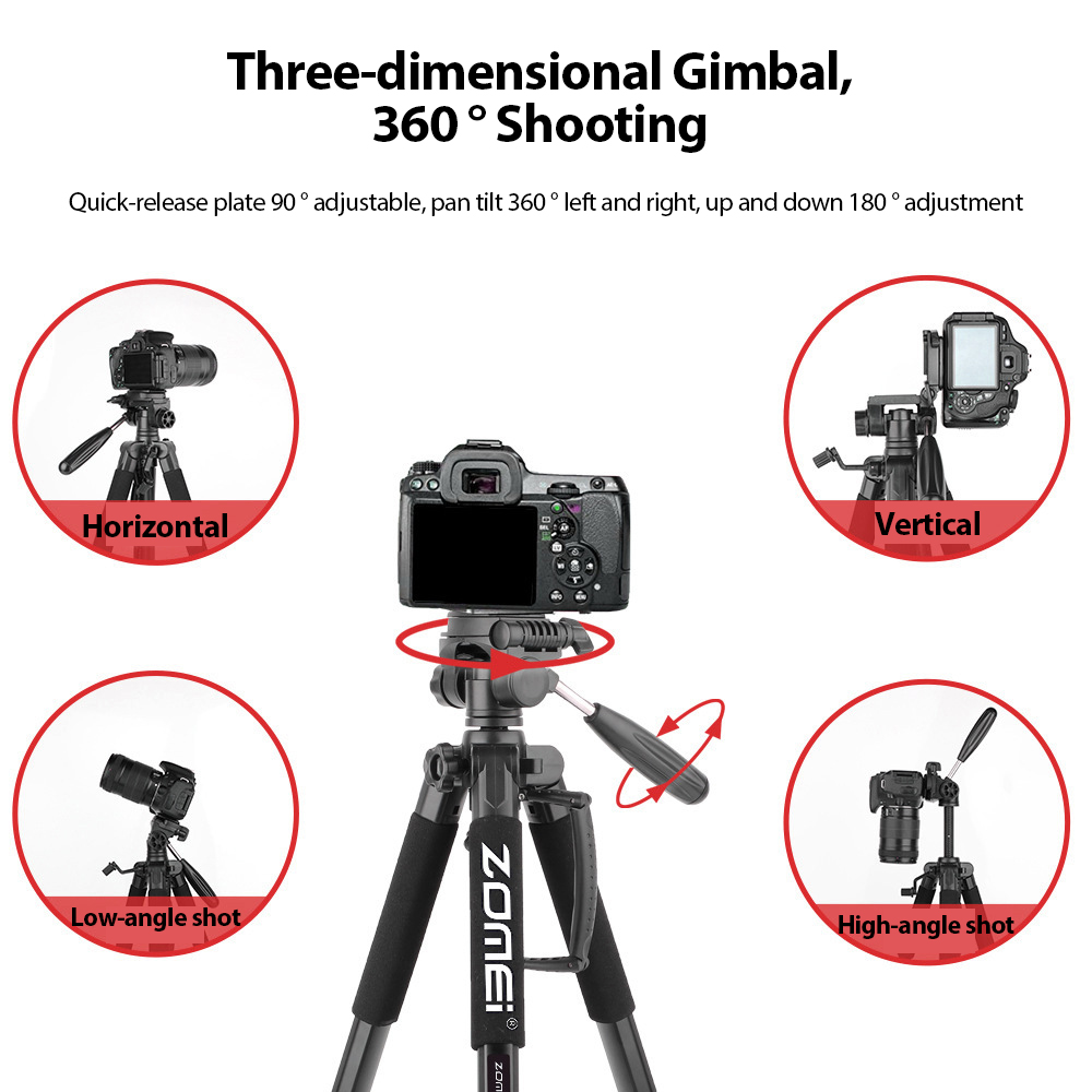 ZOMEI Q188 Photography Tripod  - Outdoor Lighting Video Shooting 评论和价格