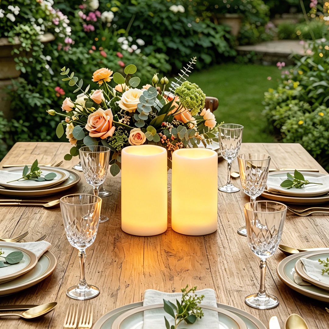 Flameless LED Pillar Candle Wa - Outdoor Lighting For Christmas 评论和价格