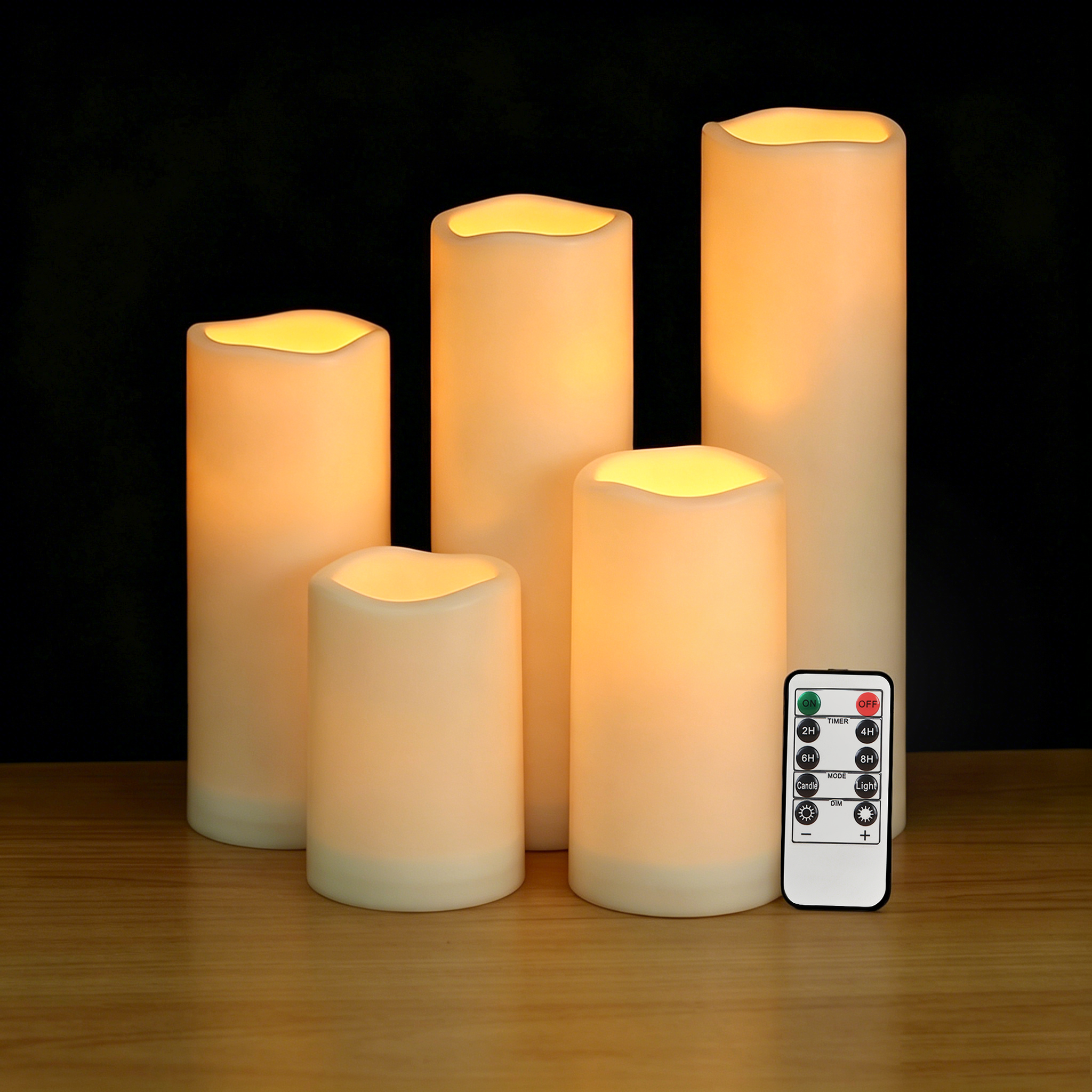 Flameless LED Pillar Candle Wa - Outdoor Lighting For Christmas 评论和价格