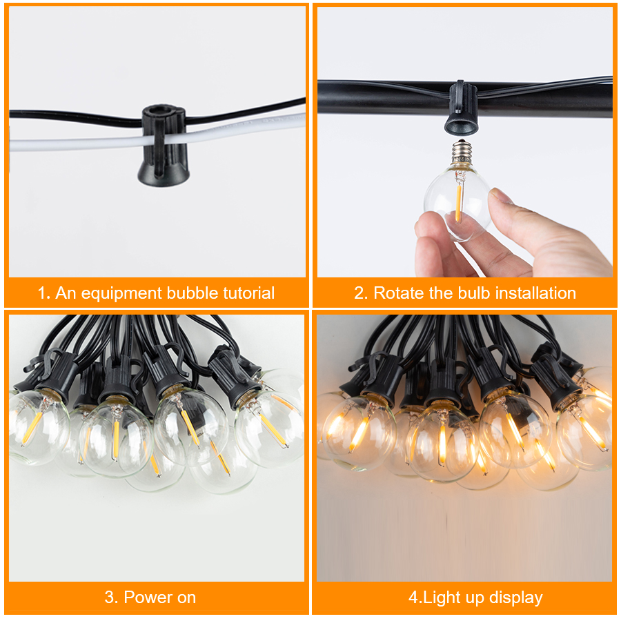 G40 LED Outdoor String Ball Li - Outdoor Lighting Strip 评论和价格