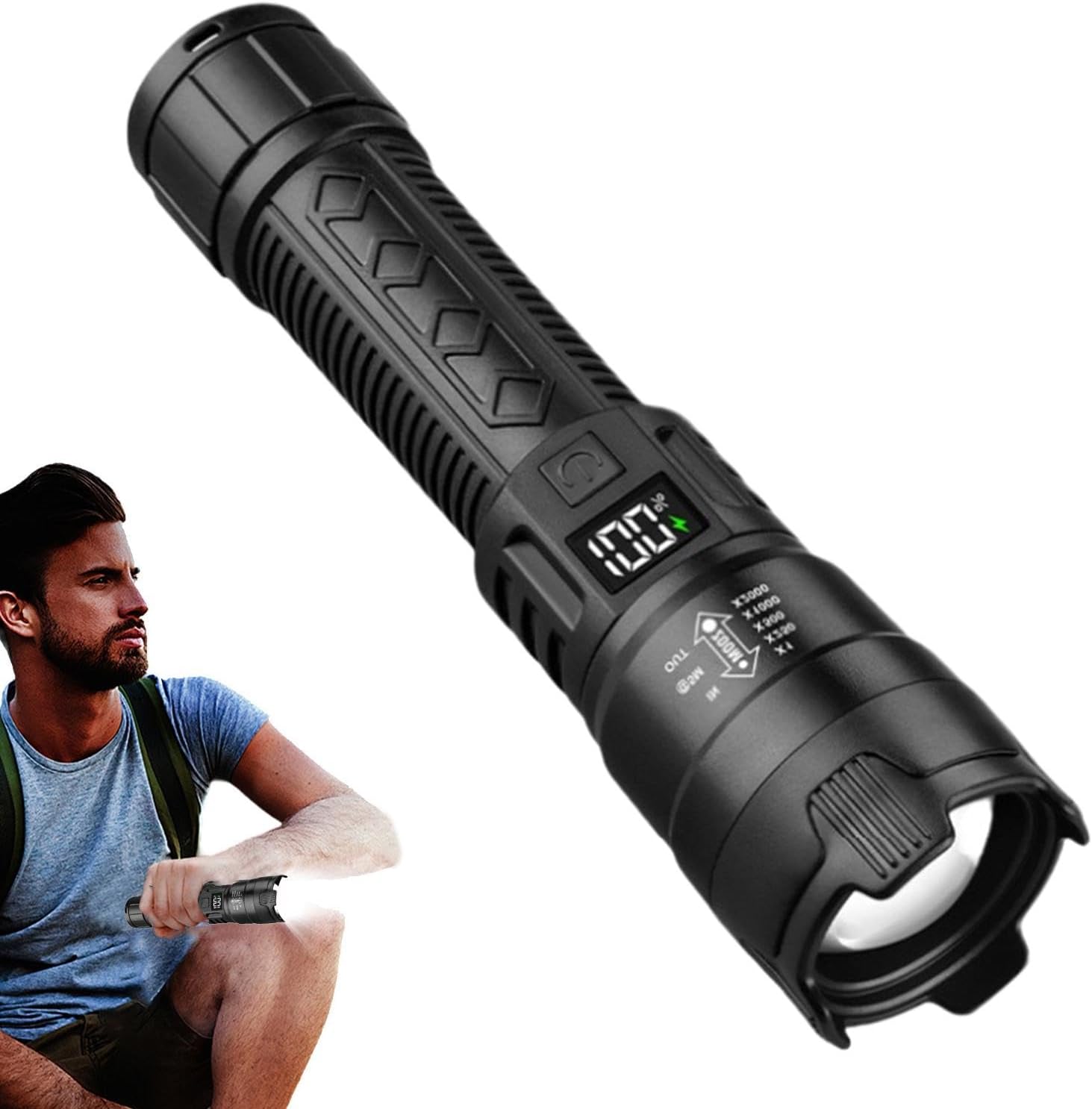 Tactical LED Flashlight 2000LM - Outdoor Lighting Nearby 评论和价格