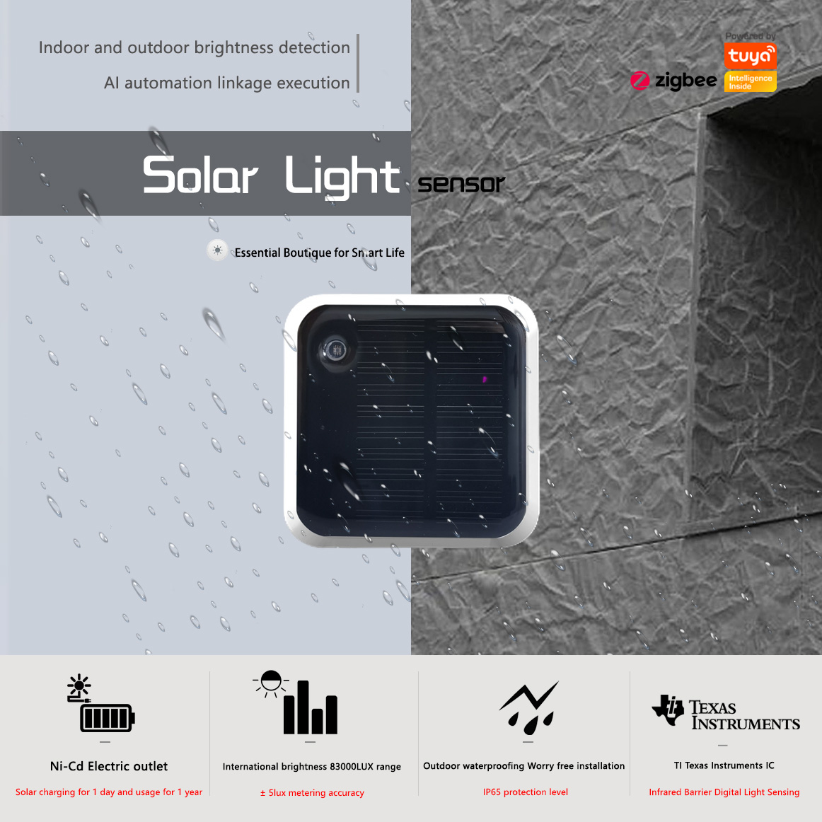 SMARSECUR Tuya Zigbee Solar Li - Outdoor Lighting Zigbee 评论和价格