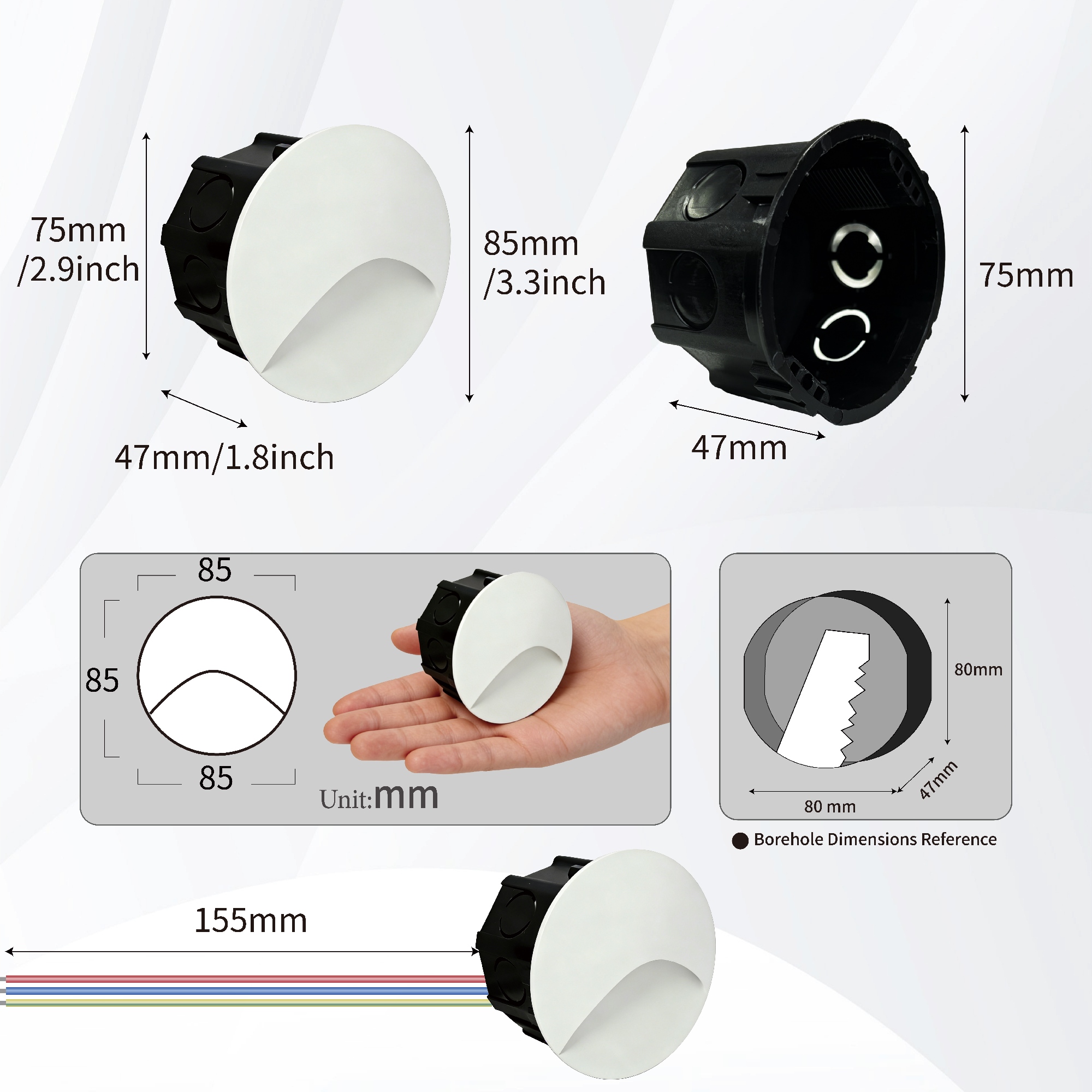 Led Stair Light Step Lights 3W - Xl Outdoor Lighting 评论和价格