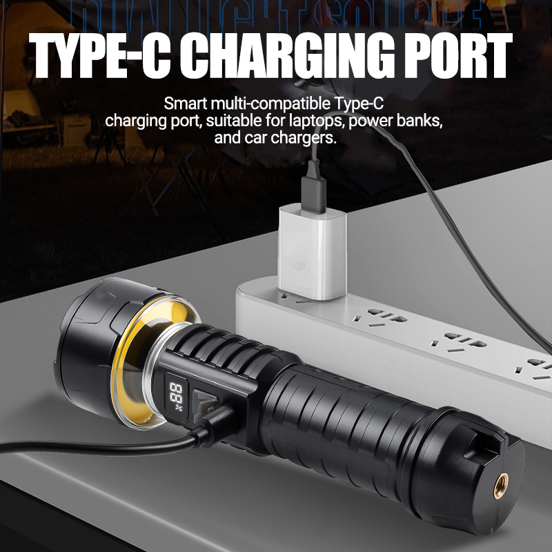 COB LED Flashlight Rechargeabl - Outdoor Lighting Setup 评论和价格