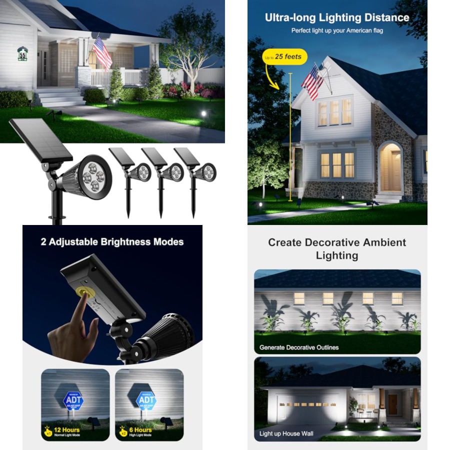 Solar Spotlights Outdoor Water - Outdoor Lighting Wall 评论和价格