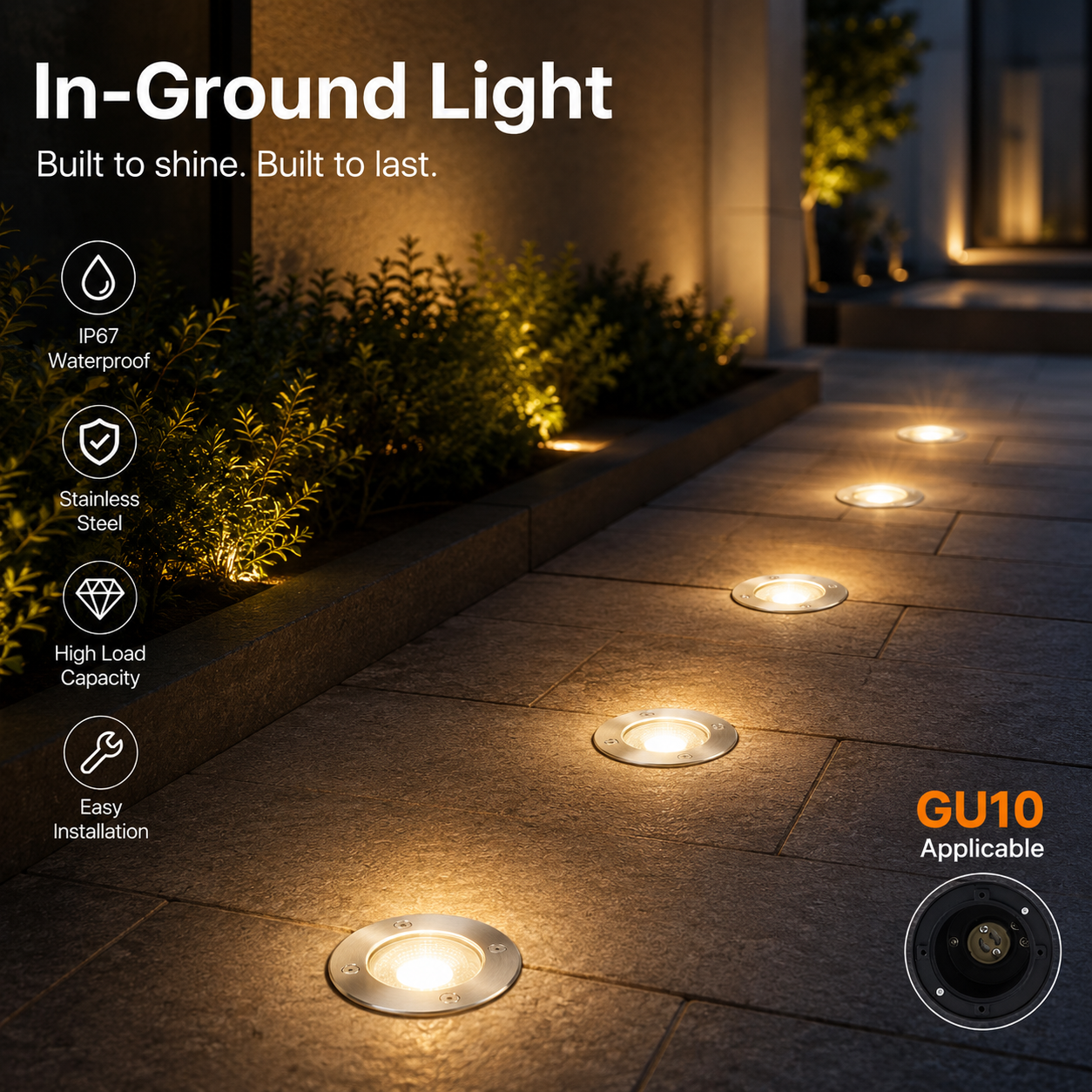 New GU10/Mr16 LED Underground  - Outdoor Lighting Year Round 评论和价格