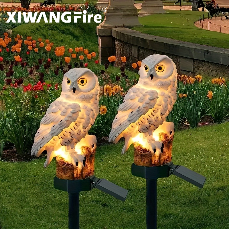 Solar Owl Statue Garden Light  - Outdoor Lighting Setup 评论和价格