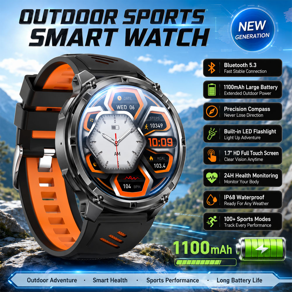 YAOCX AMOLED Smartwatch Men 11 - Outdoor Lighting Japanese 评论和价格
