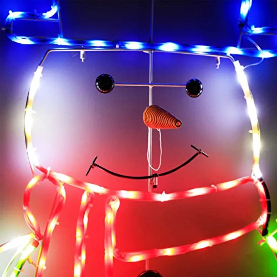 5FT 195 LED Snowman Light, Col - Outdoor Lighting For Christmas 评论和价格