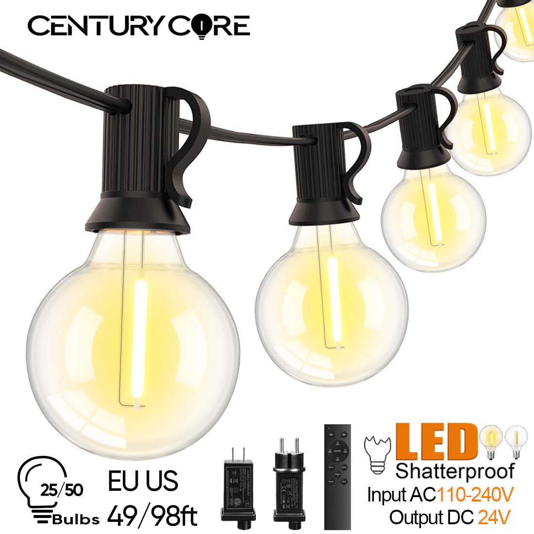 15M 30M Led G40 String Light 2 - Outdoor Lighting Year Round 评论和价格