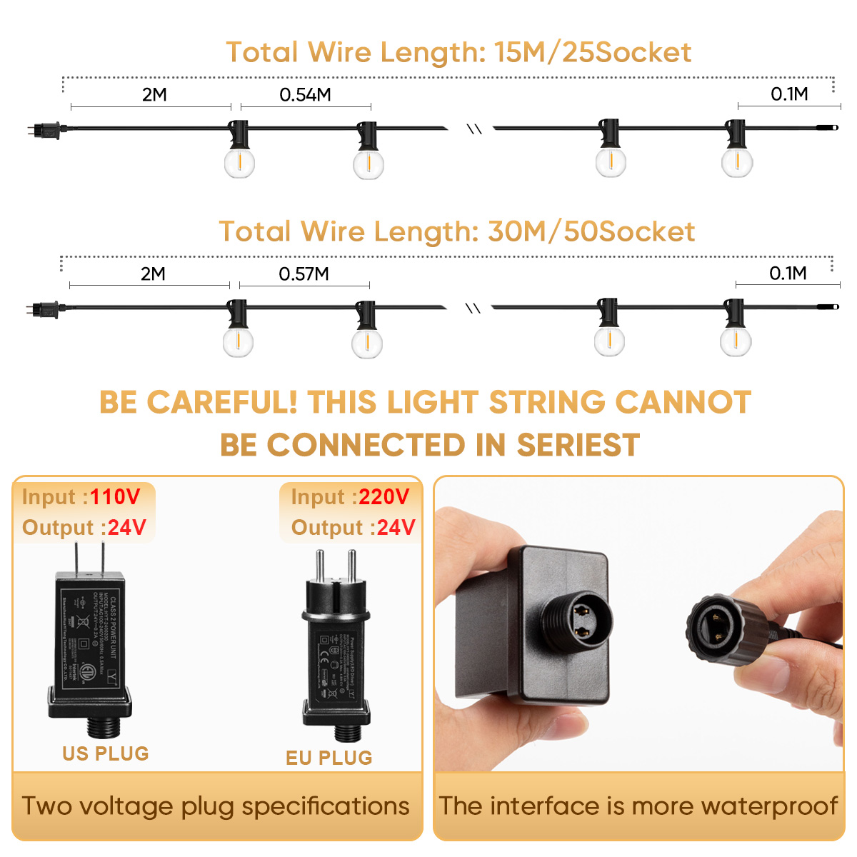 15M 30M Led G40 String Light 2 - Outdoor Lighting Year Round 评论和价格