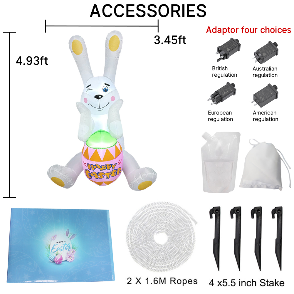 Inflatable Rabbit Air Balloon  - Outdoor Lighting Year Round 评论和价格