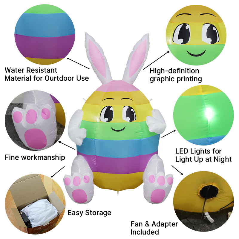 Inflatable Rabbit Air Balloon  - Outdoor Lighting Year Round 评论和价格