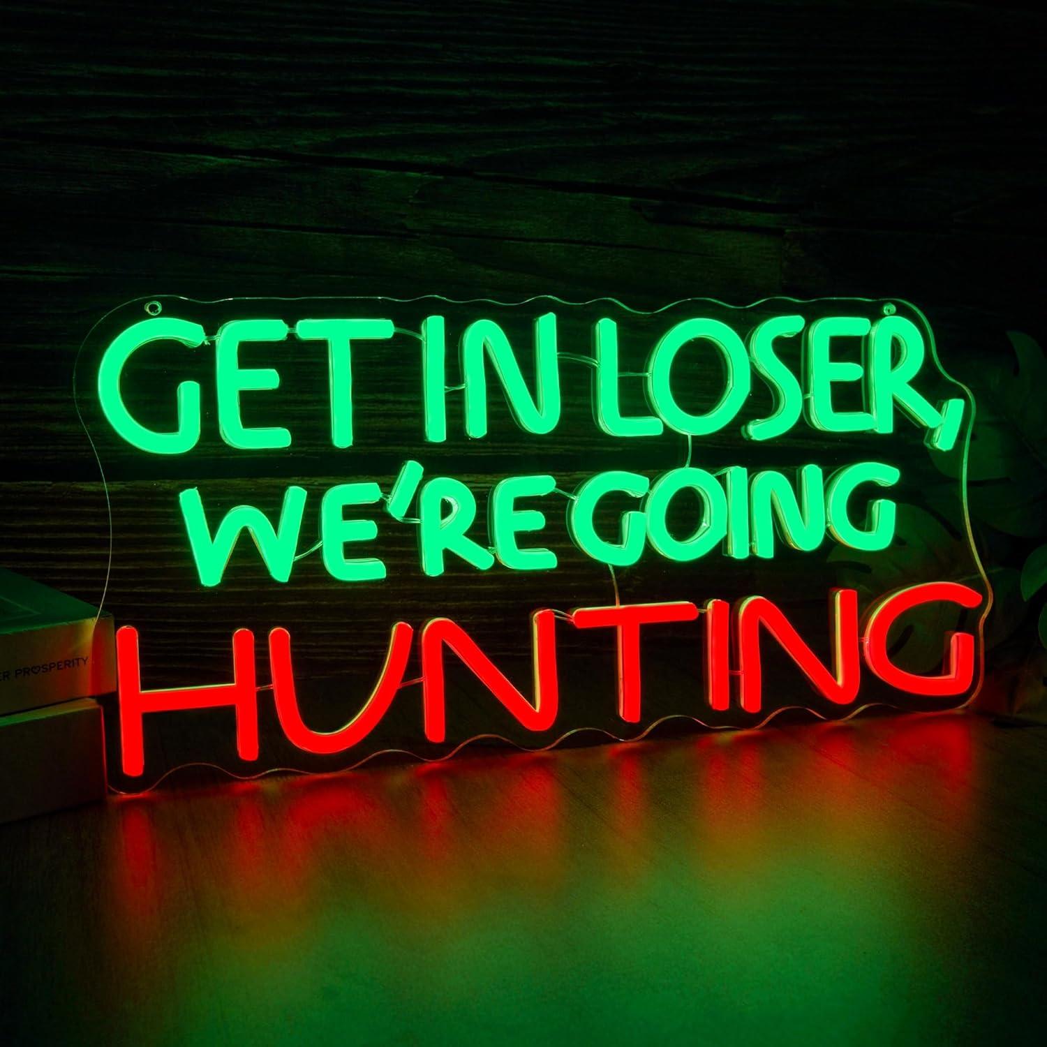 Funny Hunting Neon Sign LED Li - Outdoor Lighting Wall 评论和价格