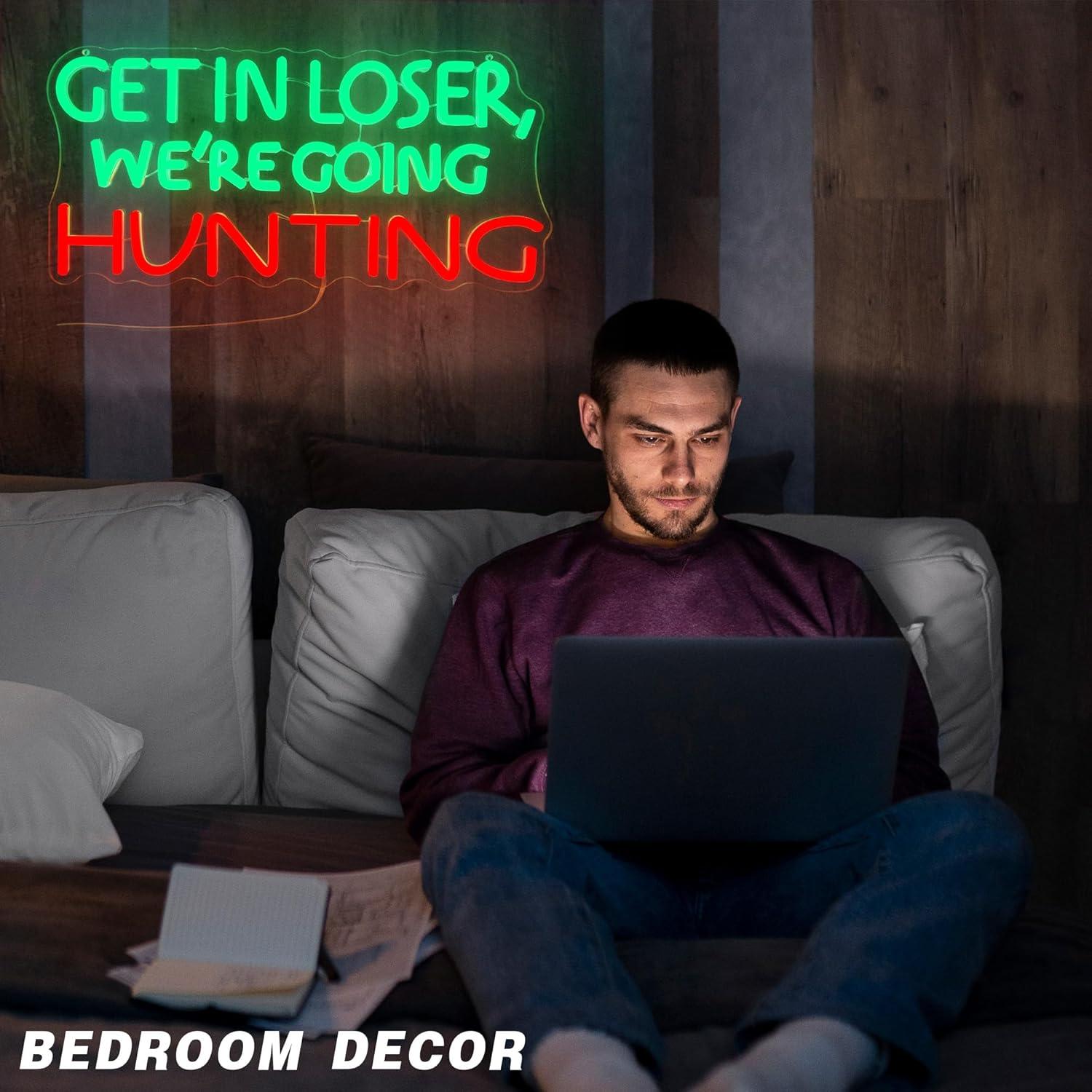 Funny Hunting Neon Sign LED Li - Outdoor Lighting Wall 评论和价格