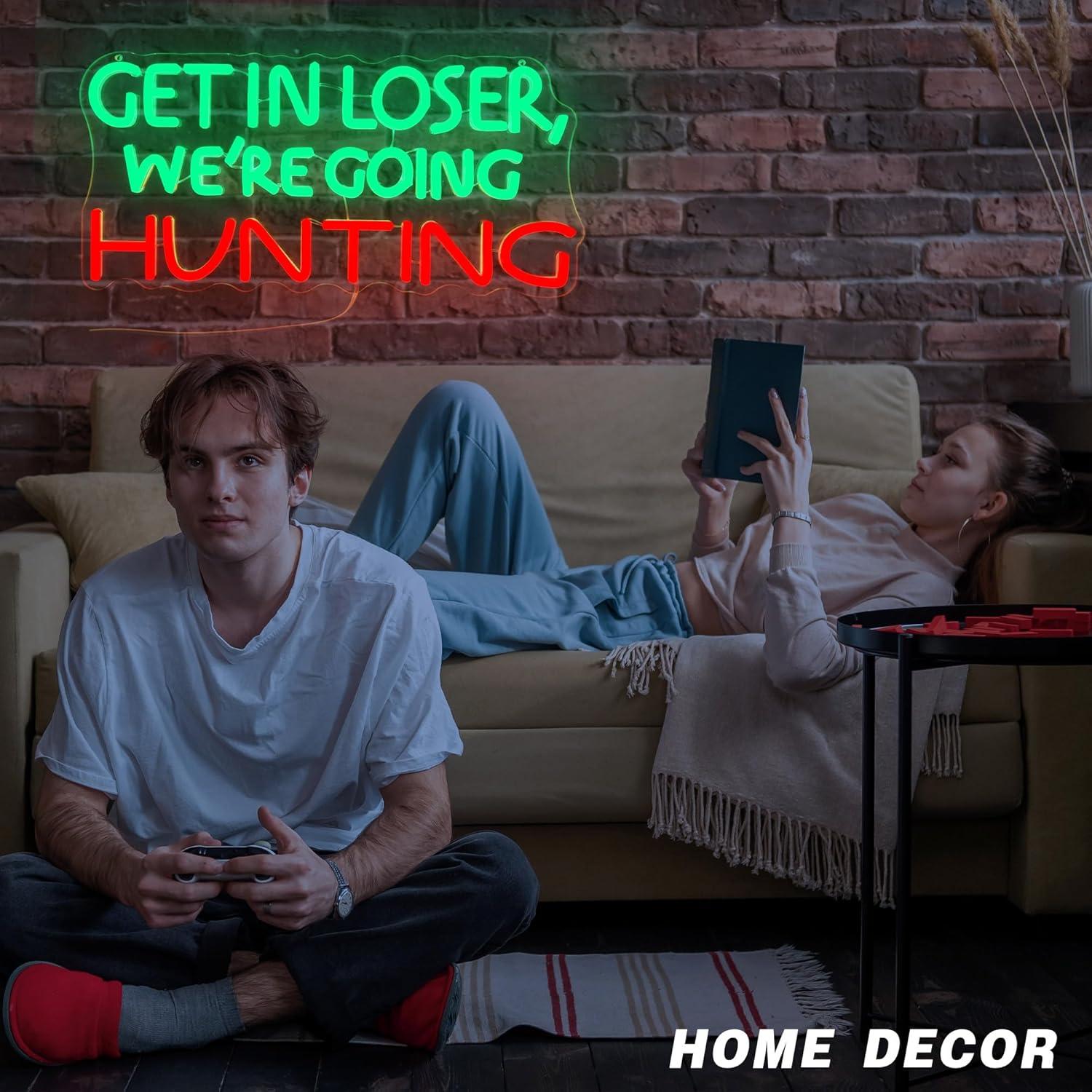 Funny Hunting Neon Sign LED Li - Outdoor Lighting Wall 评论和价格