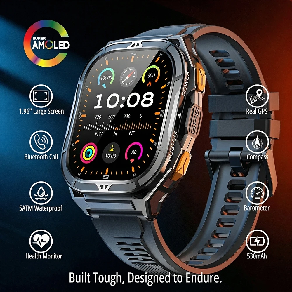 Luxury AMOLED Smartwatch Real  - Outdoor Lighting Japanese 评论和价格