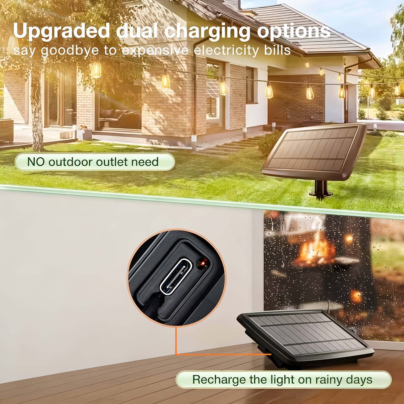 Solar Lights Outdoor, 100ft Pa - Outdoor Lighting For Christmas 评论和价格