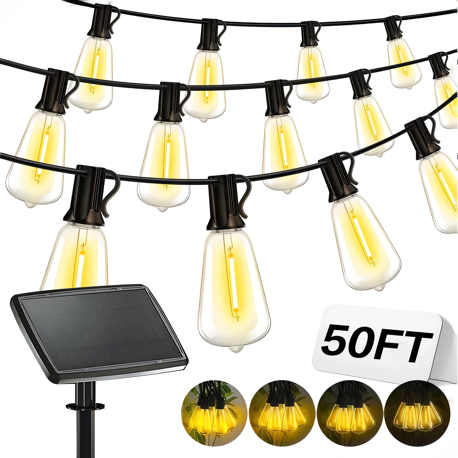 Solar Lights Outdoor, 100ft Pa - Outdoor Lighting For Christmas 评论和价格