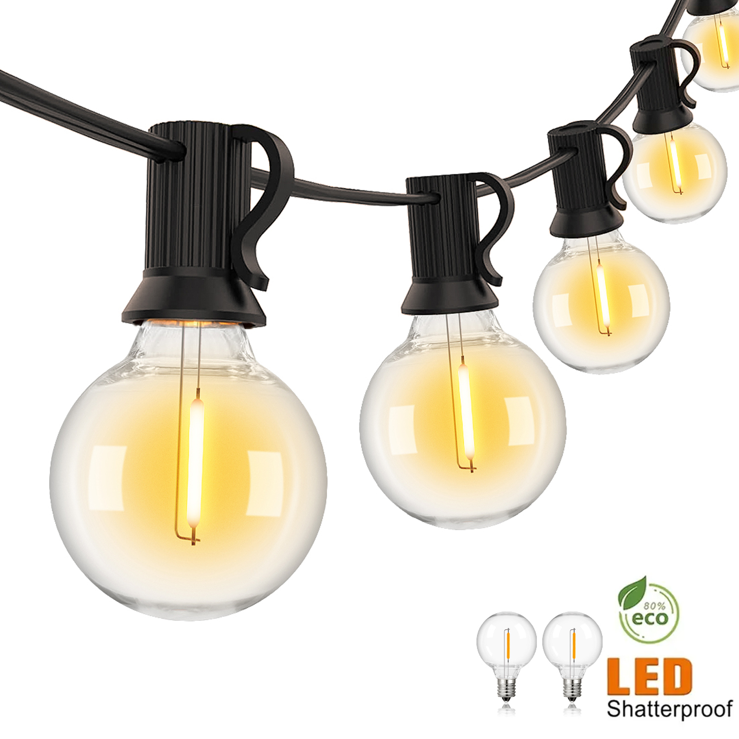 G40 Outdoor Garland String Lig - Outdoor Lighting Strip 评论和价格