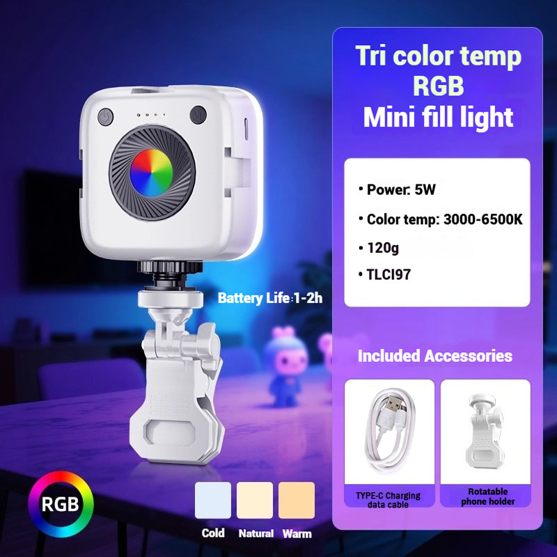 Mini RGB LED Video Fill Light  - Outdoor Lighting Video Shooting 评论和价格