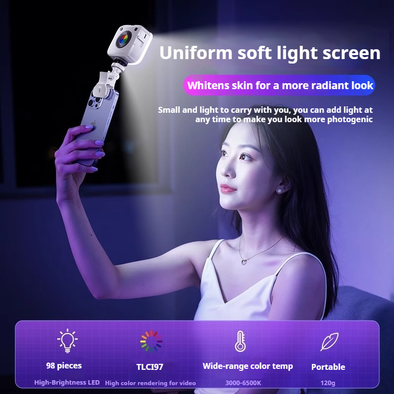 Mini RGB LED Video Fill Light  - Outdoor Lighting Video Shooting 评论和价格