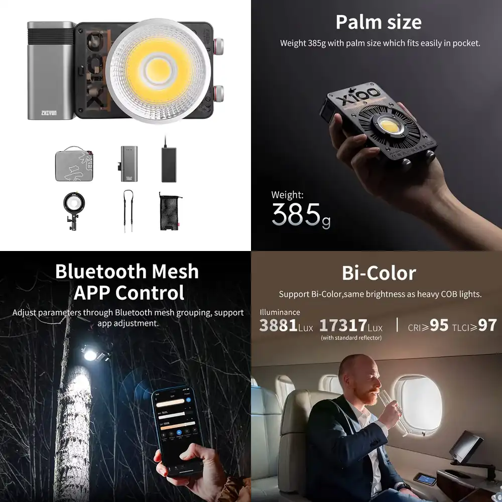 Zhiyun Molus X100 Combo 100W B - Outdoor Lighting Video Shooting 评论和价格