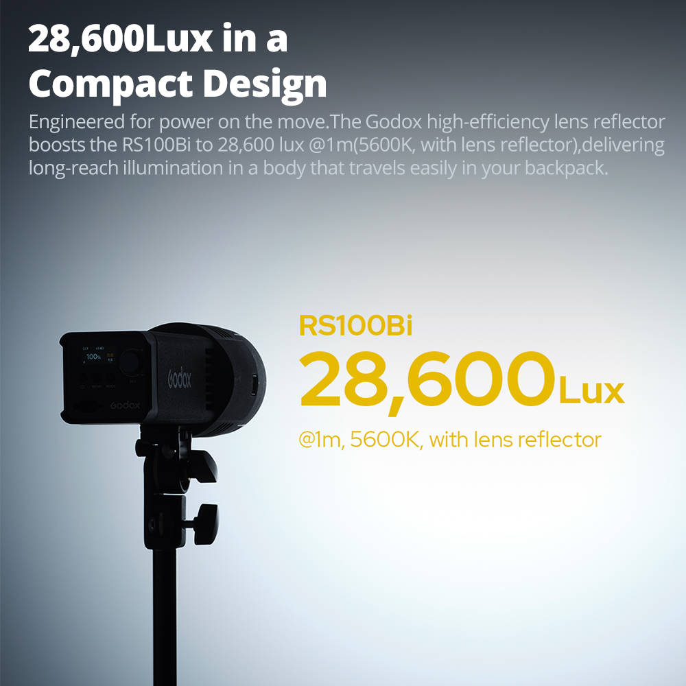 GODOX RS100Bi 28600Lux Bi-colo - Outdoor Lighting Video Shooting 评论和价格
